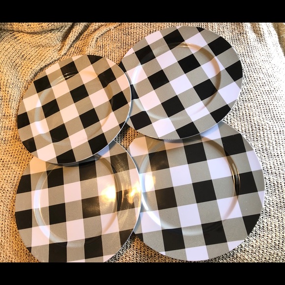 8 new buffalo check farmhouse chargers plates - Picture 6 of 6